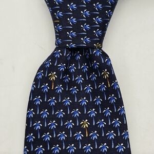 Museum Artifacts Silk Tie Palm Tree Design